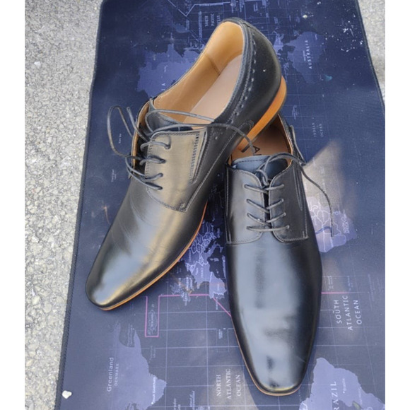 Aldo Mens Black Leather Oxford Dress Shoes Size 11 main image 6